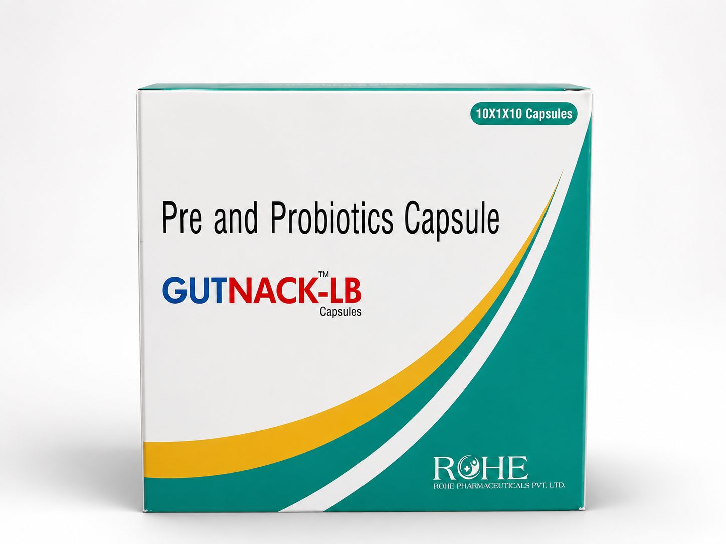 Gutnack-LB probiotic capsules manufactured by Rohe Pharmaceuticals